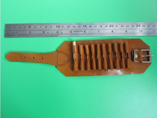 Patronenhalter, Handgelenkband, Armband für 22 WMR Büchsenpatronen und Ähnliche