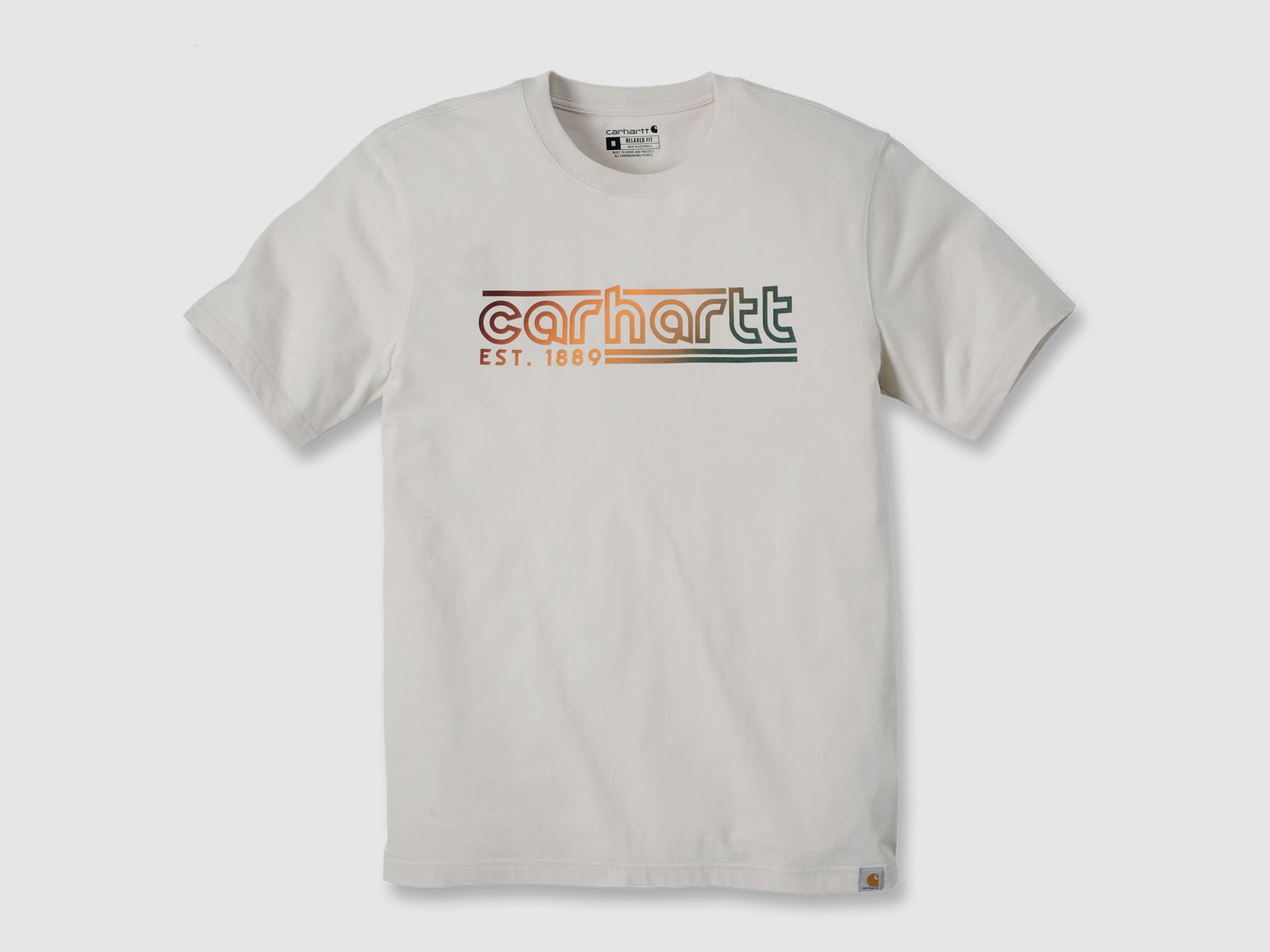 Carhartt S/s Logo Camiseta Gráfica, Hombre, Leche de Avena, S