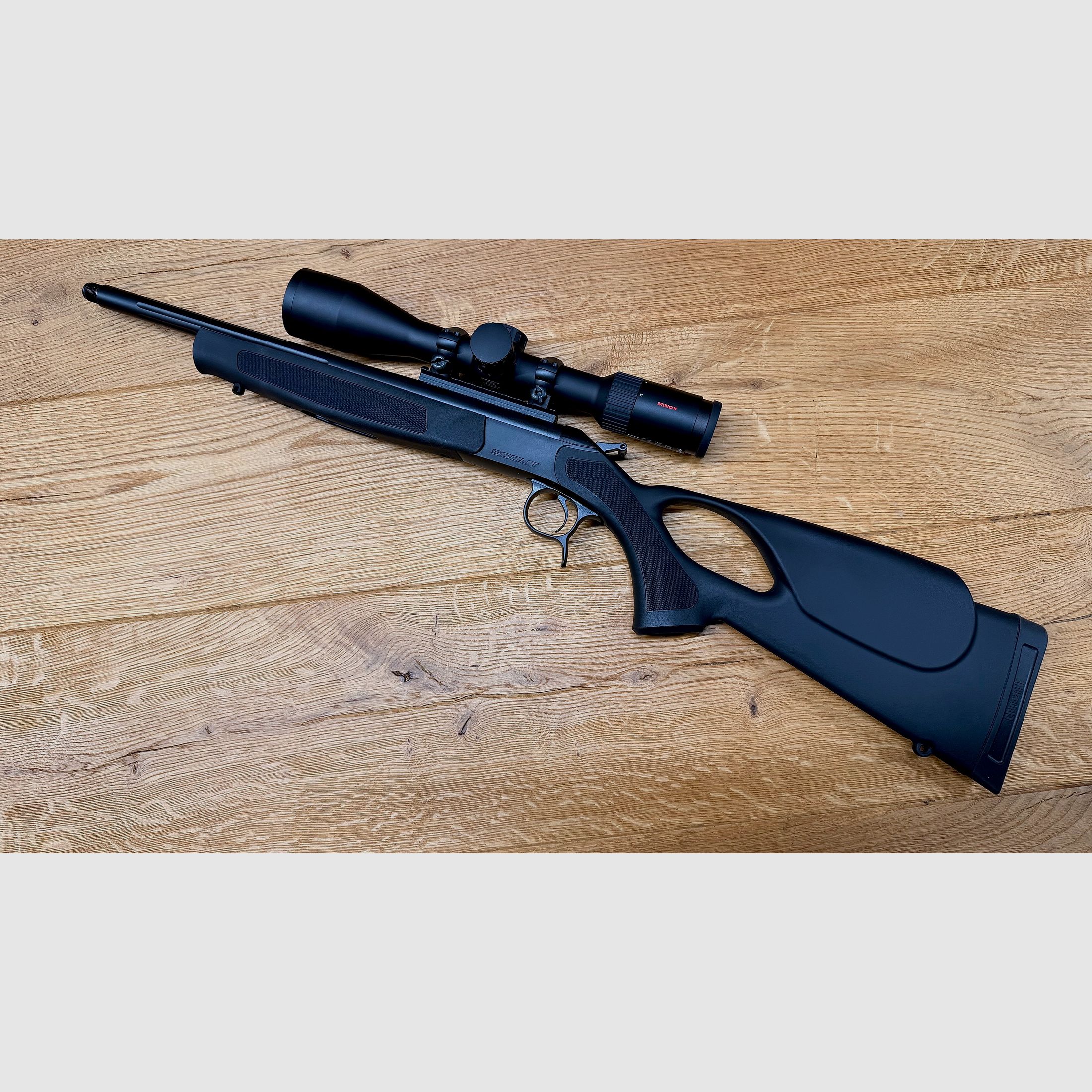 CVA Scout Karpersysteem Compleetset / LL 42cm / 5/8x24 / incl. Minox RS4 2,5-10x50 & A-Tec H3, afbeelding 5 van 9