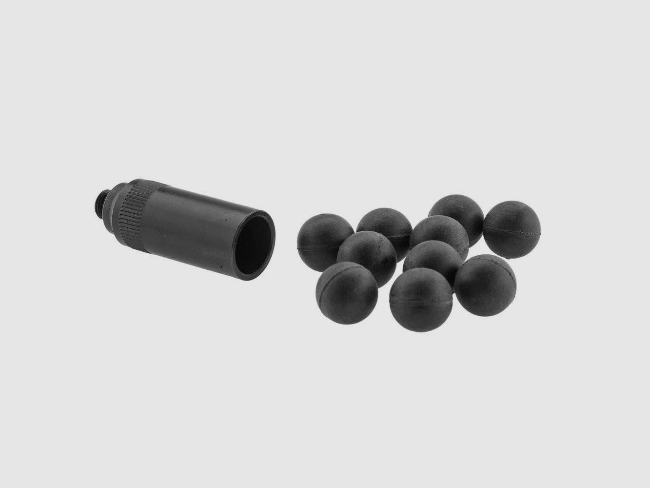 Adapter für Alarmwaffen SAPL - Gewinde 10 mm x 100 - Inklusive 10 Selbstgummigeschosse Kaliber 18 mm - Sicherheit und Vielseitigkeit, Bild 1 von 3