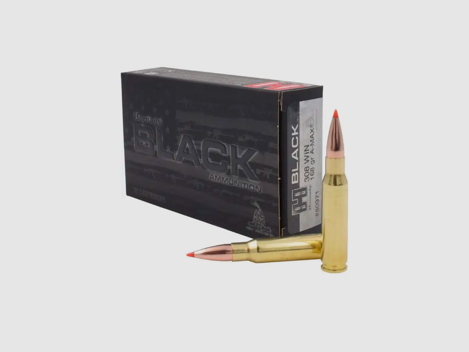 MUNITION – HORNADY – 308 Win 168 gr A‑MAX ® Hornady BLACK ®