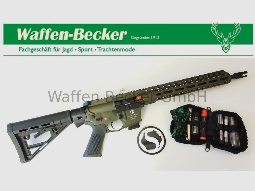 Schmeisser (Waffen Schumacher) Schmeisser AR15-9 M4FL 14,5" 9mm Luger, OD-vert