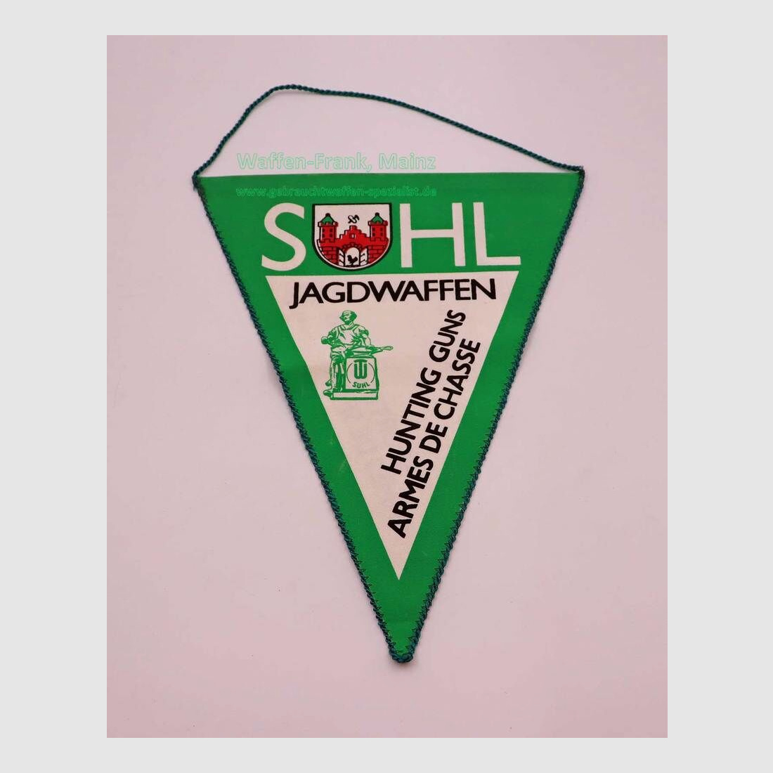 Suhler, community production advertising pennant advertising pennant, vintage, Suhl