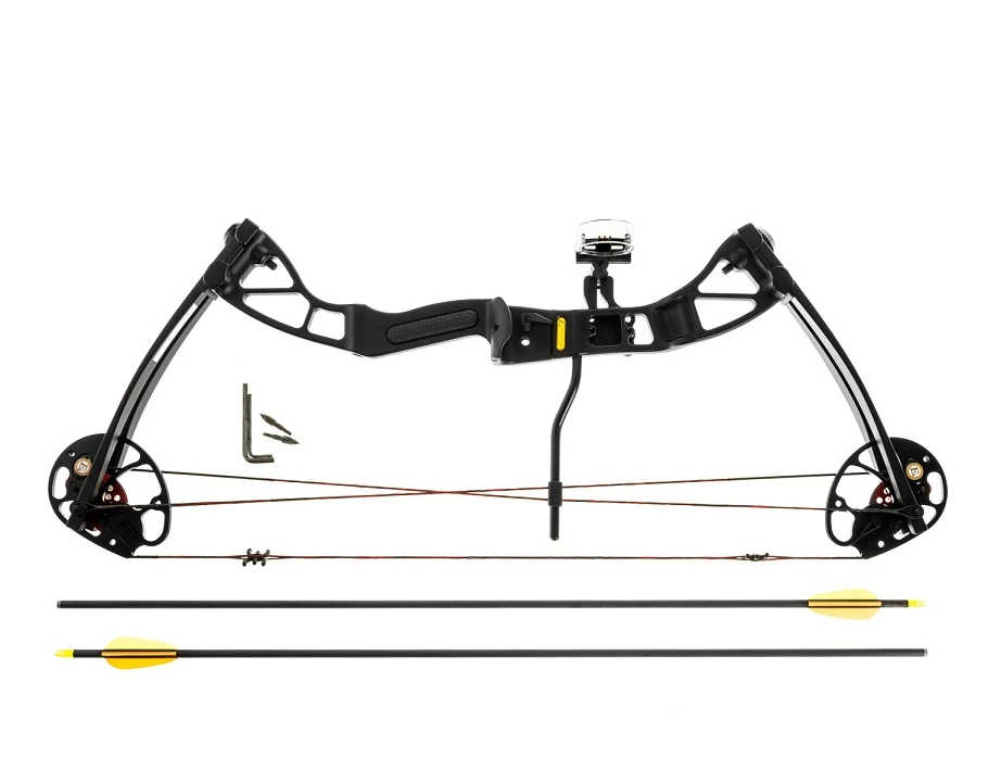 Łuk czarny bloczkowy Poe Lang Rex Quad EK 15-55 lbs z celownikiem