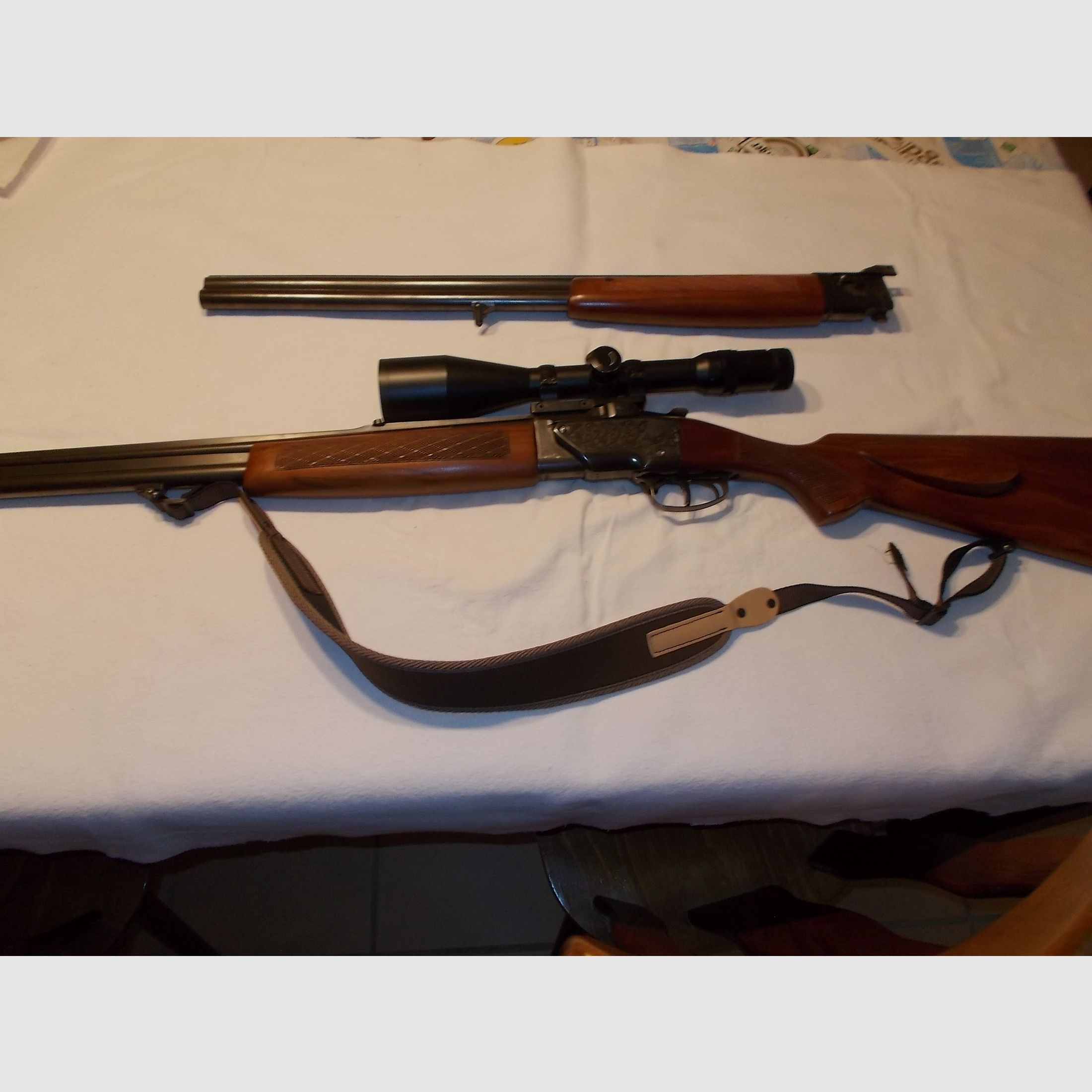 Bockbüchsflinte mit Wechsellauf von Brünner mit Zf