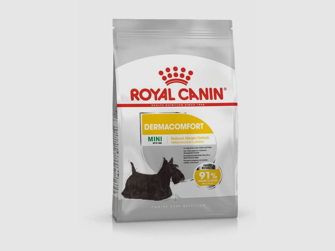 ROYAL CANIN Kleine Hunde Trockenfutter Dermacomfort Mini für empfindliche Haut
