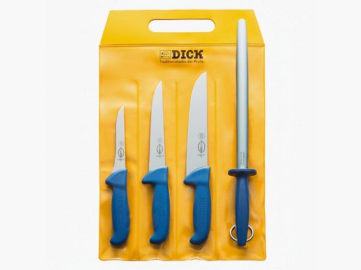 Juego de cuchillos Dick Ergogrip – Set de carnicería y cámara de caza de 4 piezas