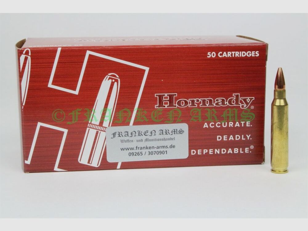 Hornady Match BTHP .223 Rem. 52gr 3,36g 50 Stück Staffelpreise