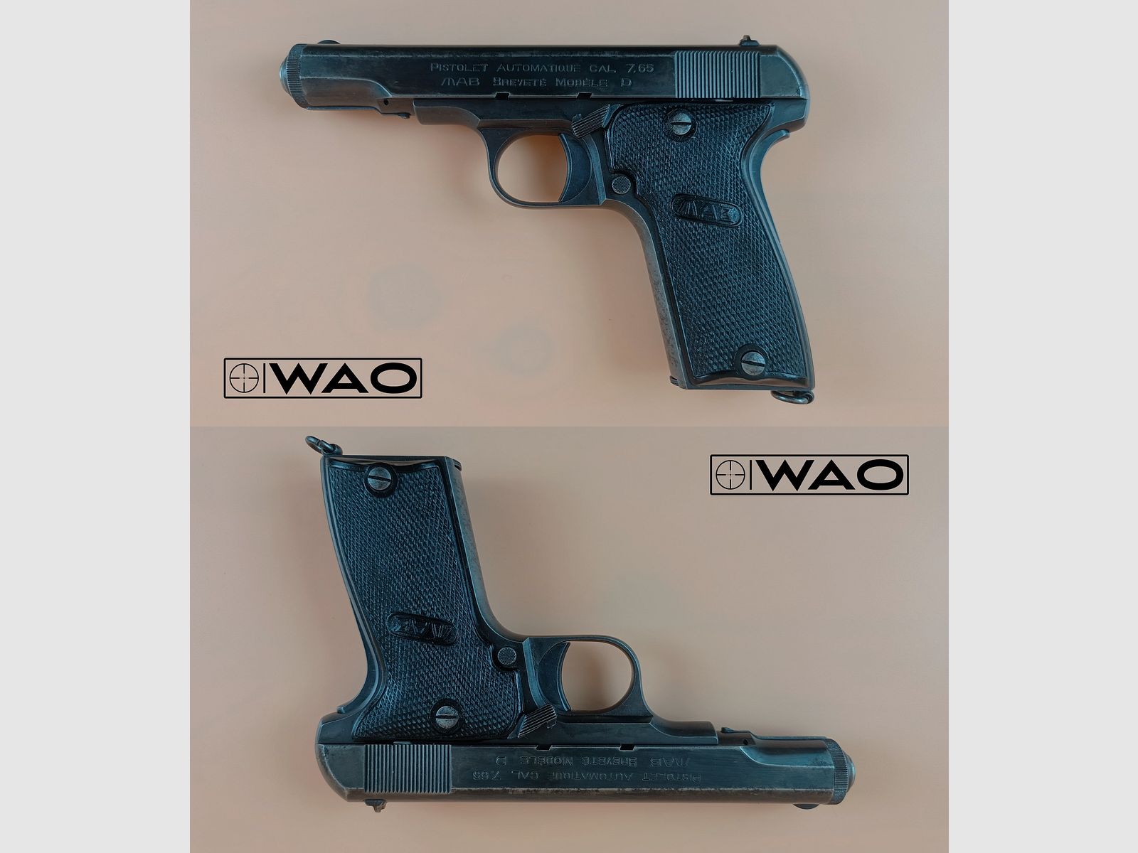 Conjunto de colección MAB Mod. D, Cal. 7,65mm Browning con funda y 2. cargador