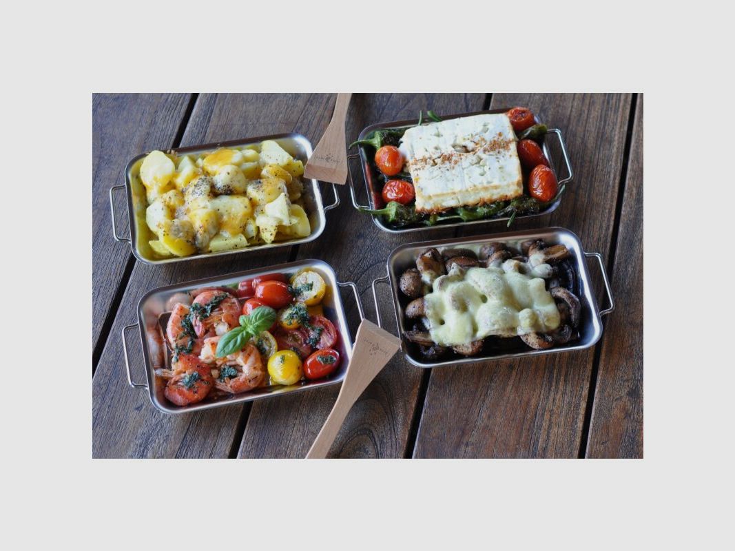 Grillfürst Grillpfännchen 2 Stück mit Doppelgriff