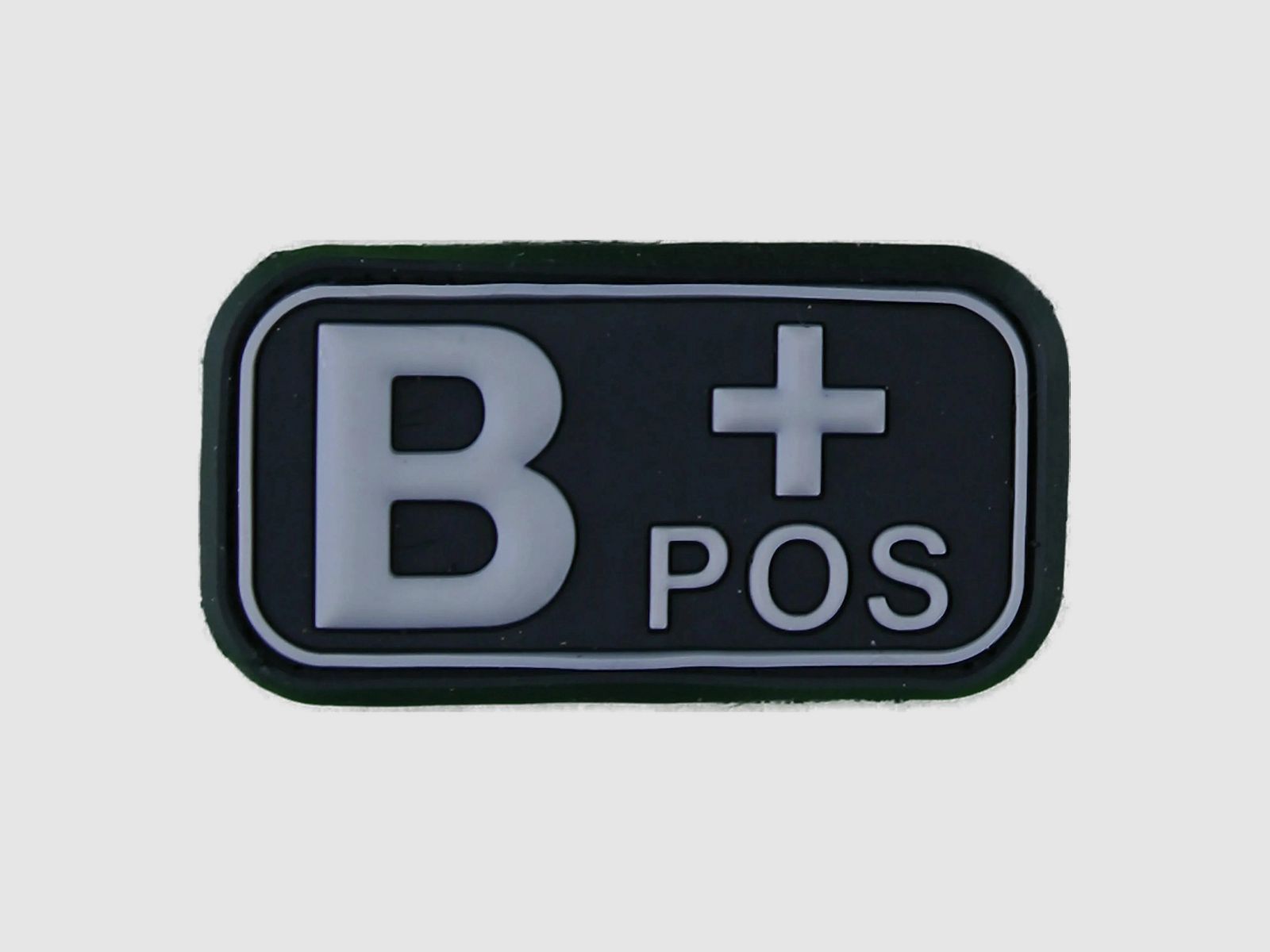 Fritzsch 3D Blutgruppenpatch B Pos schwarz-weiß