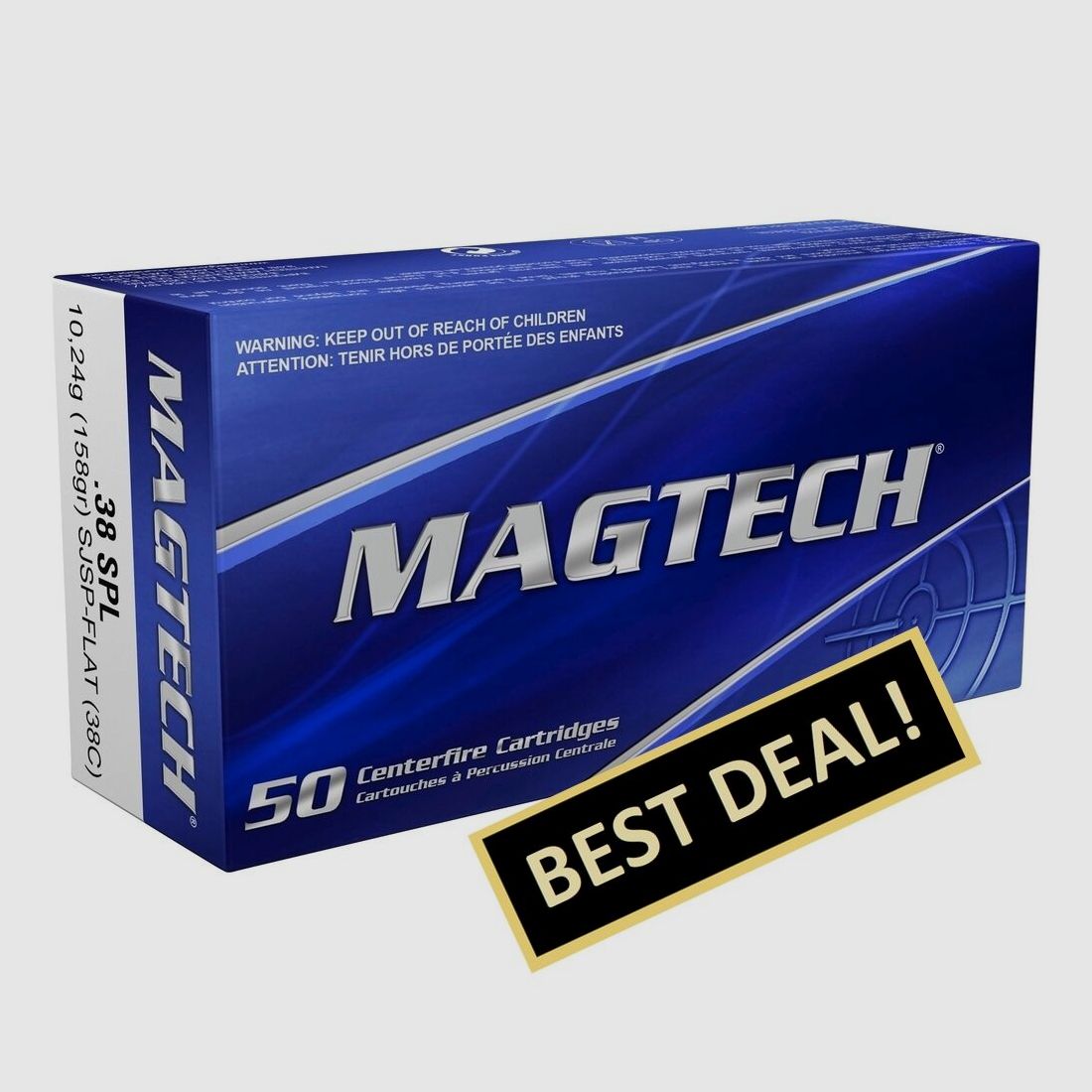 Magtech SJSP 10.24g/158grs. .38 Spec.