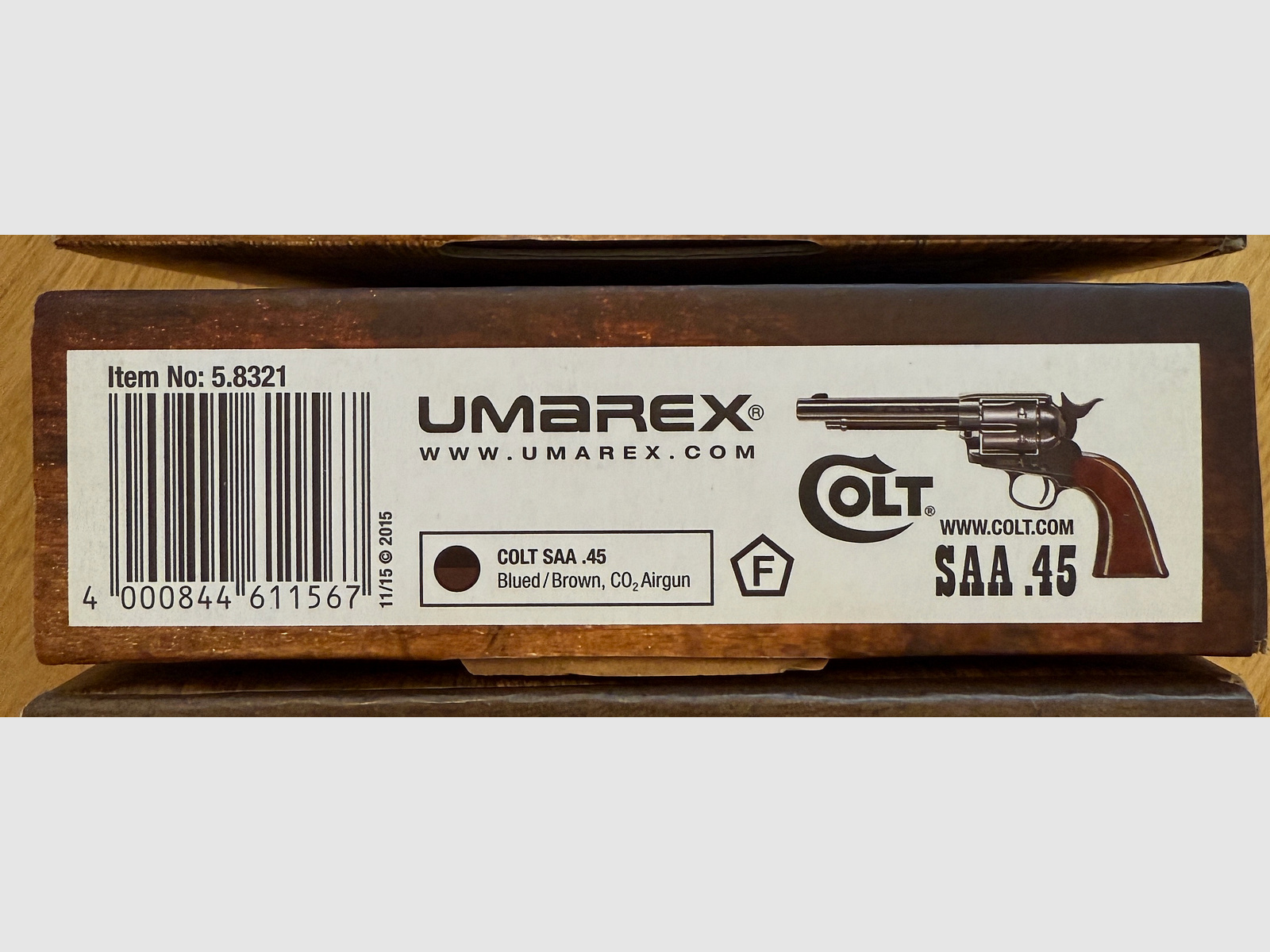 UMAREX CO2 Colt SAA.45 Blued/Brown 4,5mm Pellet