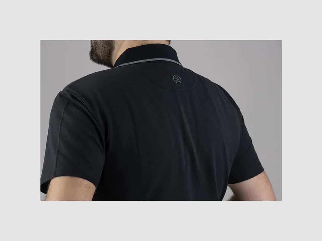 Polo Herren LMA® Schwarz - Kurzarm Hemdkragen, Bild 5 von 8