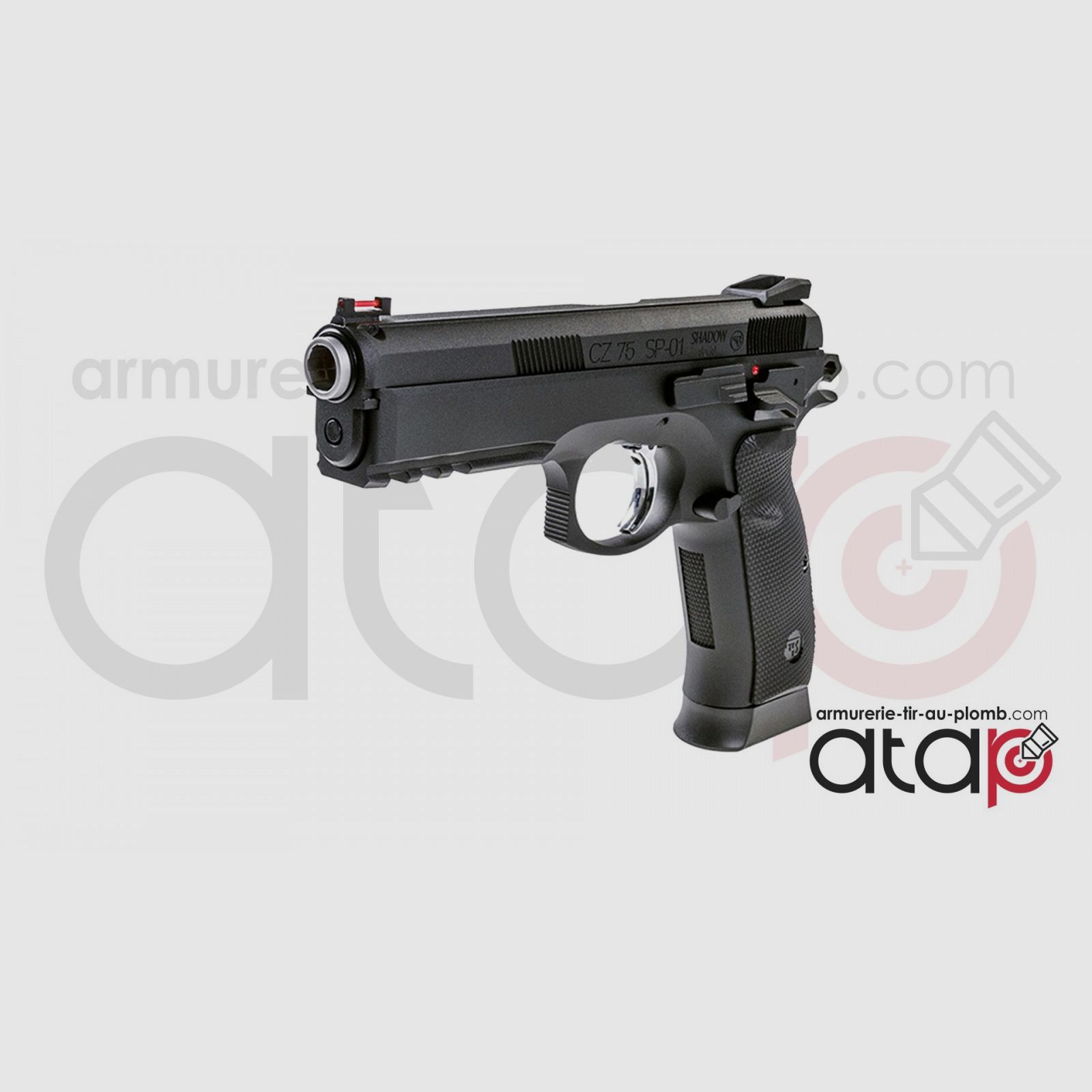 Ready-to-shoot Pack CZ SP01 Shadow Steel BB Pistol, image 2 of 7