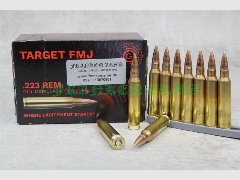 Geco Target .223 Rem. 63gr. 4,1g 50 Stück Staffelpreise