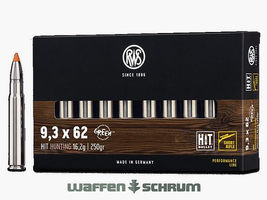 RWS HIT 16,2g - 250gr 9,3X62 Short Rifle