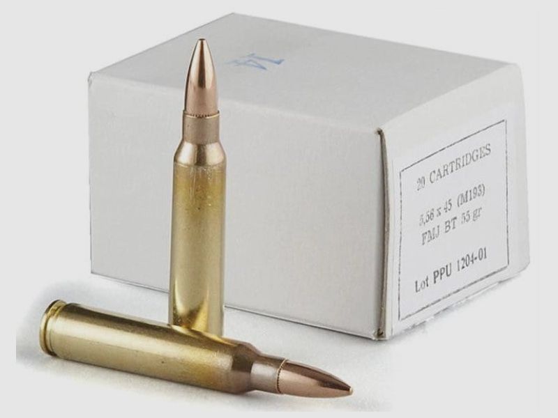 PRVI/PPU 5,56x45 M-193 Ball 55 grs - FMJ Vollmantel Military - 20er Pack