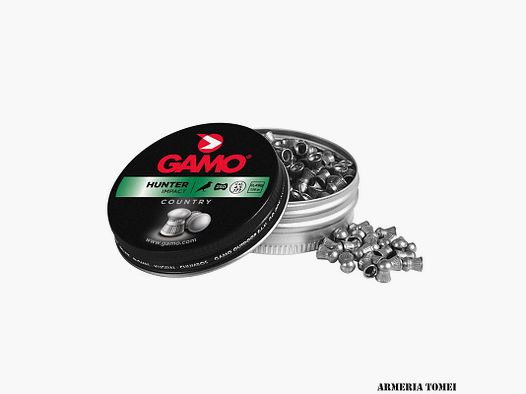 PALLINI ARIA COMPRESSA – GAMO – HUNTER IMPACT COUNTRY CAL. 4,5 – 0,49G / 7,56GR PZ. 500