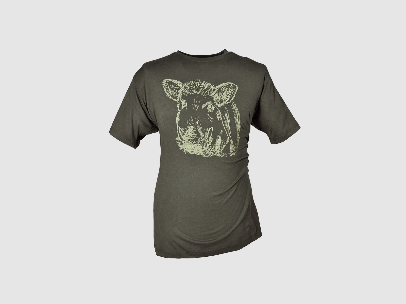 Hubertus T-Shirt Keilerkopf oliv