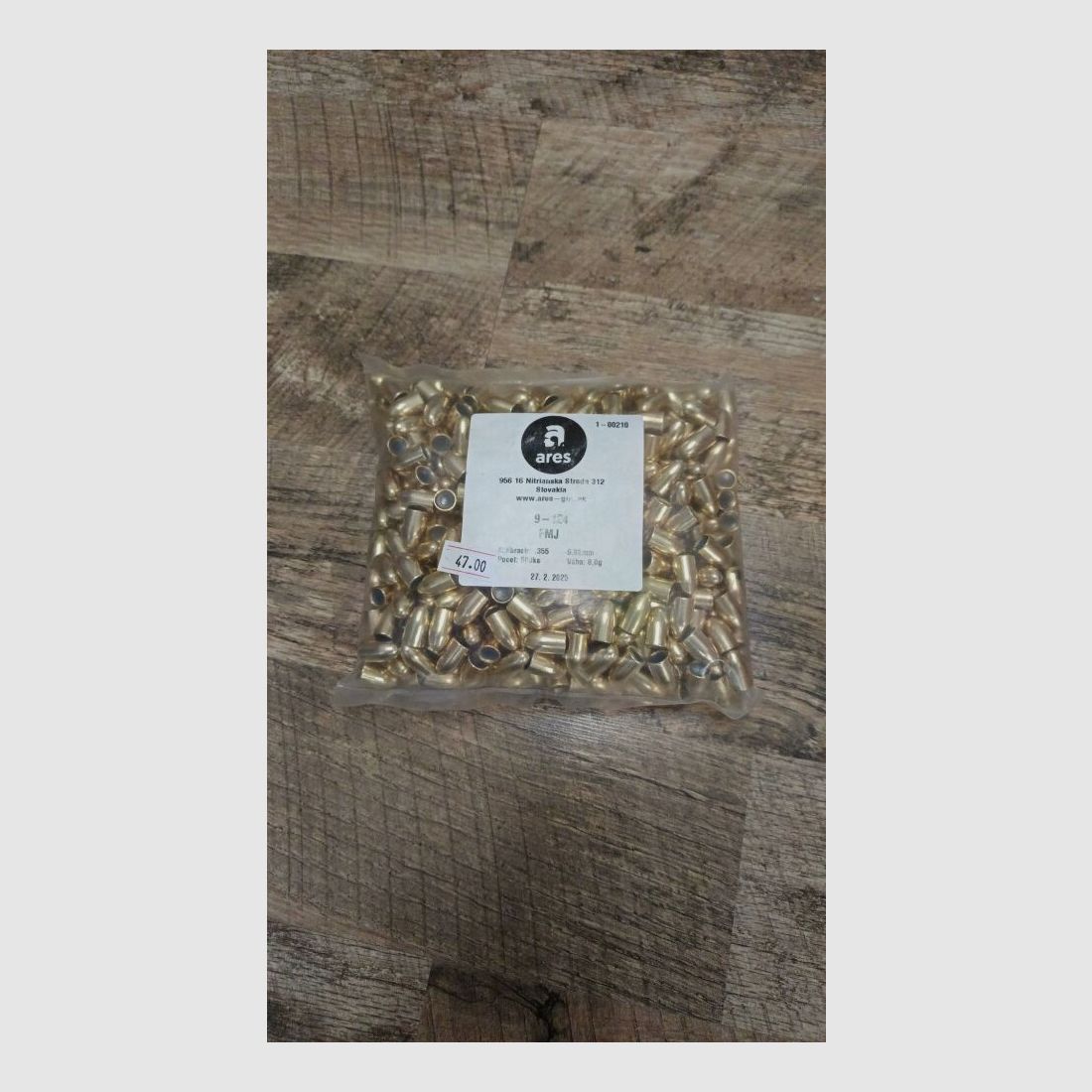 Proiettili ARES 9mm FMJ 115grs. FMJ