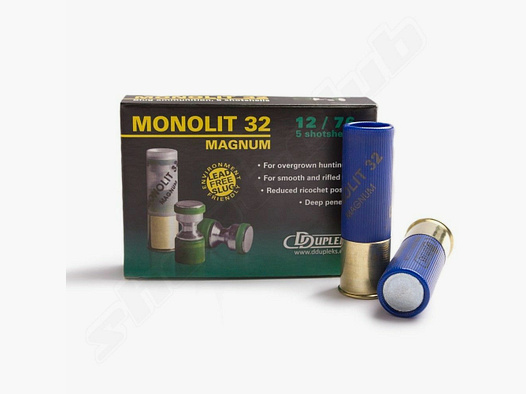 DDupleks Flintenlauf-, Jagdpatronen DDupleks Monolit 32 Magnum