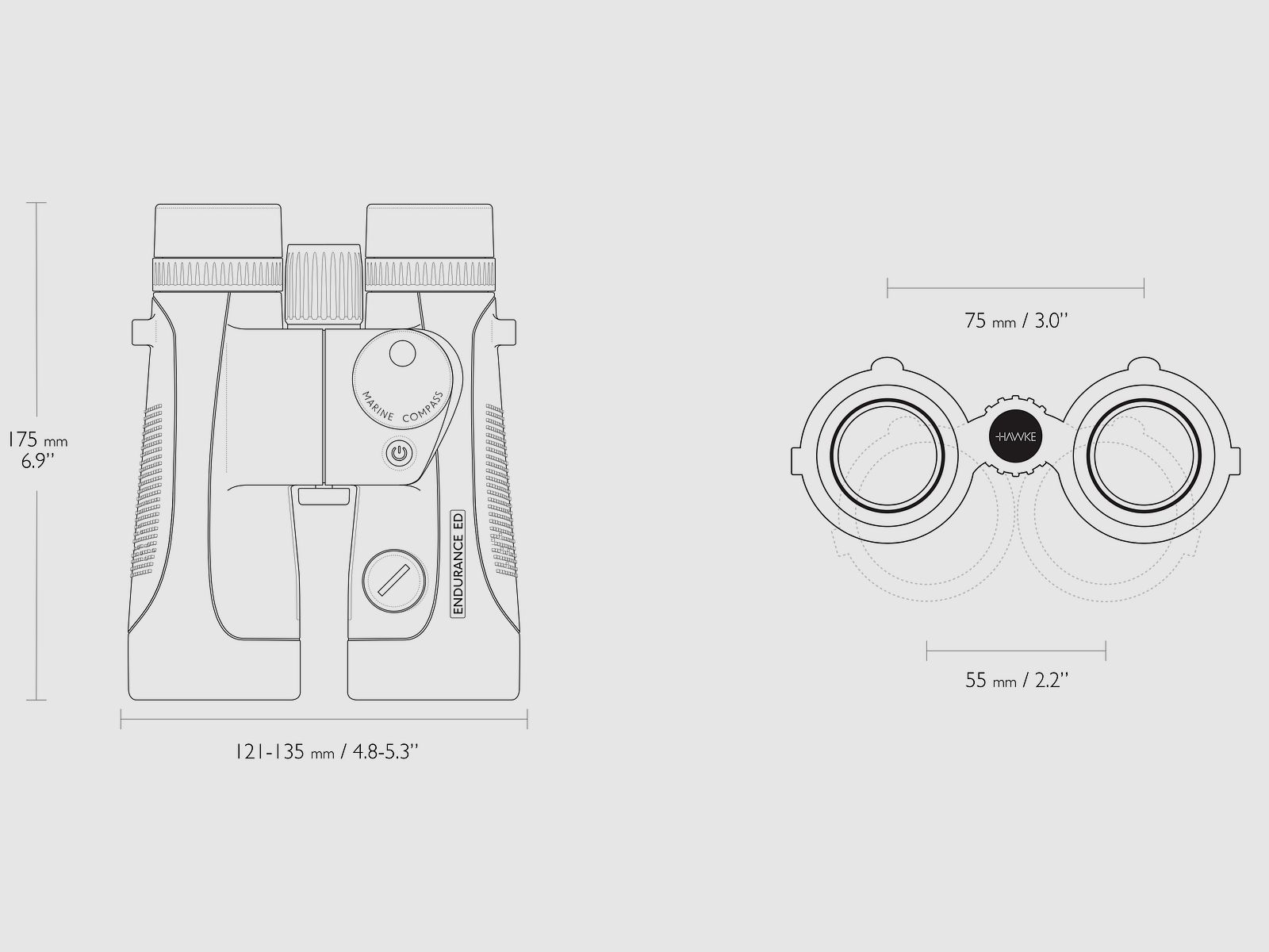HAWKE 36506 ENDURANCE ED MARINE 7x50 KOMPAS FERNGLAS niebieski