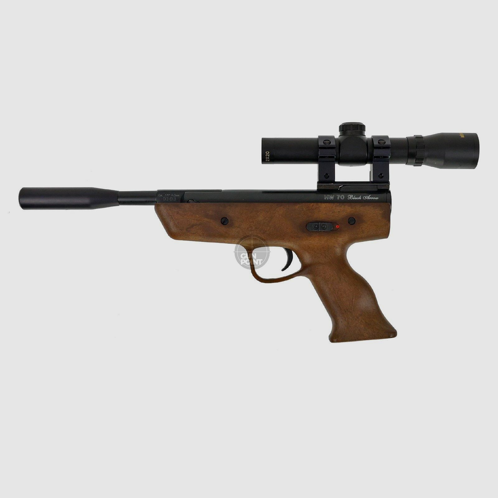 2a possibilità | Pistola ad aria compressa - WEIHRAUCH HW 70 Freccia Nera - Cal. 4,5 mm Diabolo con mirino P2 x 20 G
