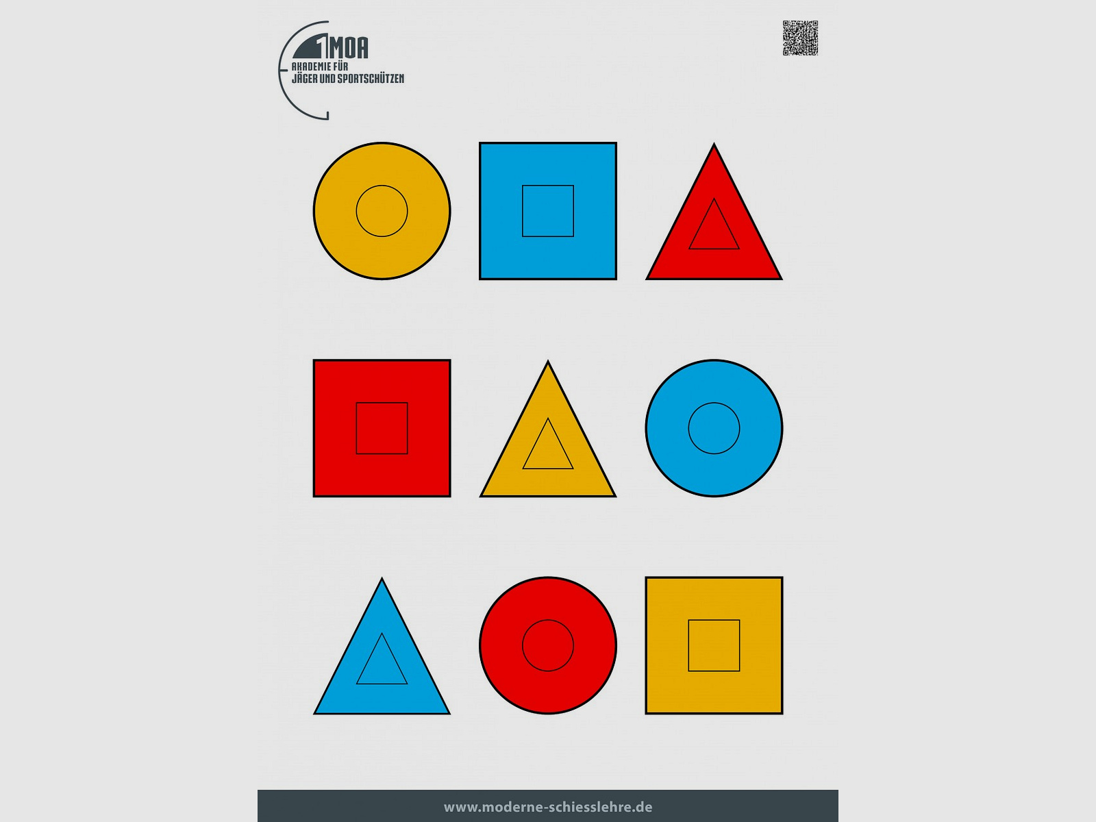 Dot Drill Schießscheibe Hochformat
