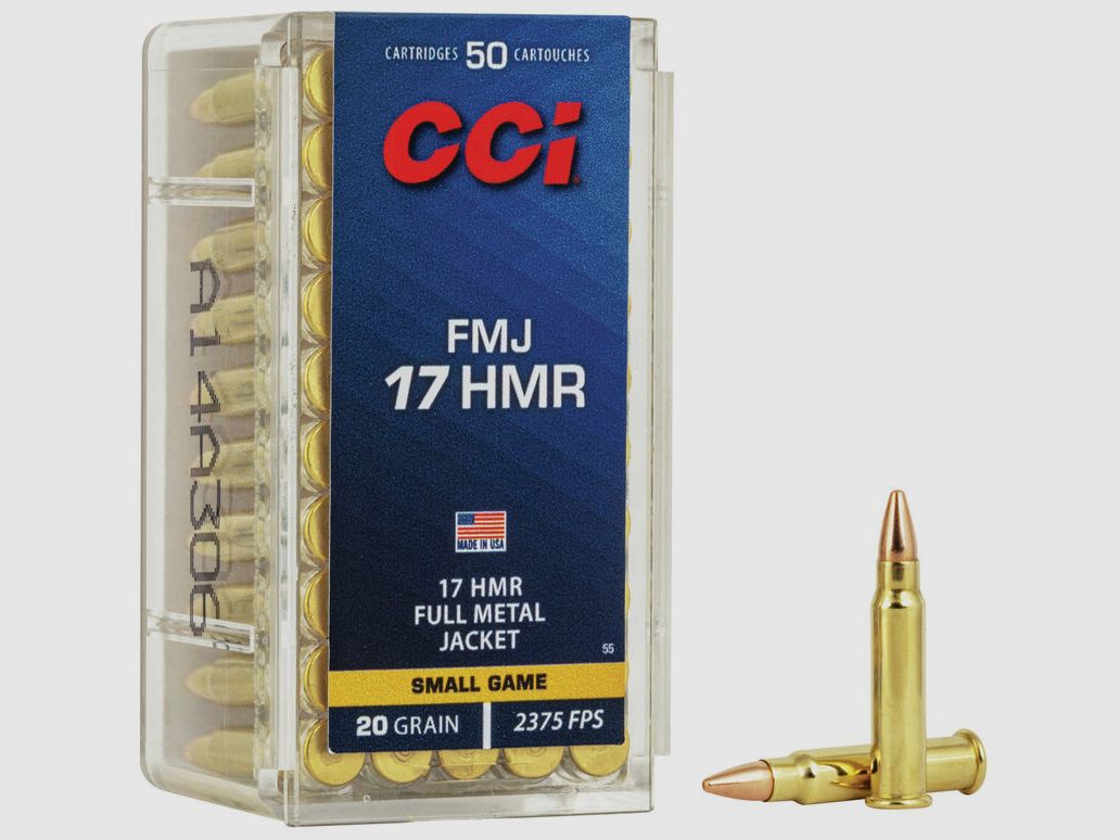 CCI .17 HMR 20GR FMJ 50 cartouches