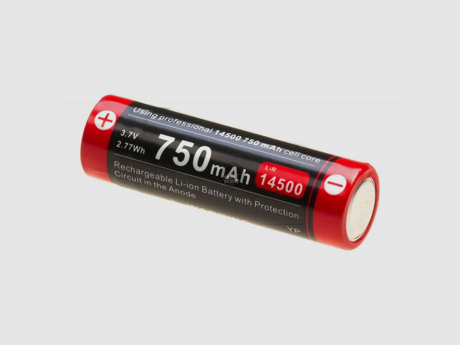 Klarus 14500 Battery 3.7V 750mAh Micro-USB-Black/Red