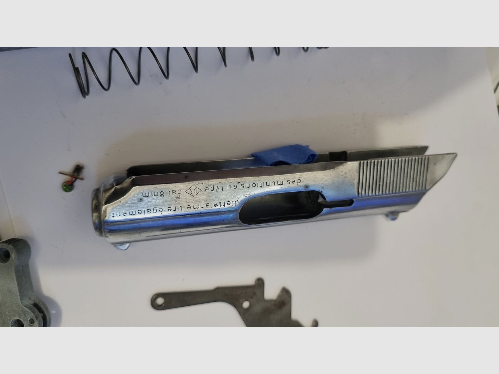 RECK Mod PK kal. 8mm K Siglé GS (schiet ook hagelmunitie) te renoveren en opnieuw te monteren ZONDER MAGAZIJN