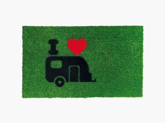 Green Flock Doormat, Caravan