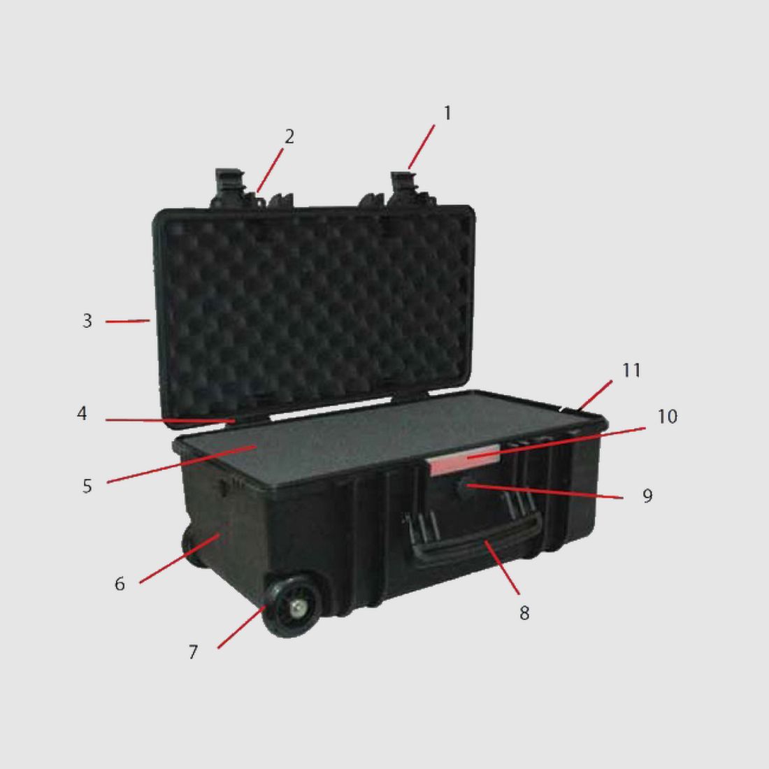 URIKAN Waterdichte Koffer X-P7 2L - Extreme Bescherming Buiten & Jacht, afbeelding 5 van 5