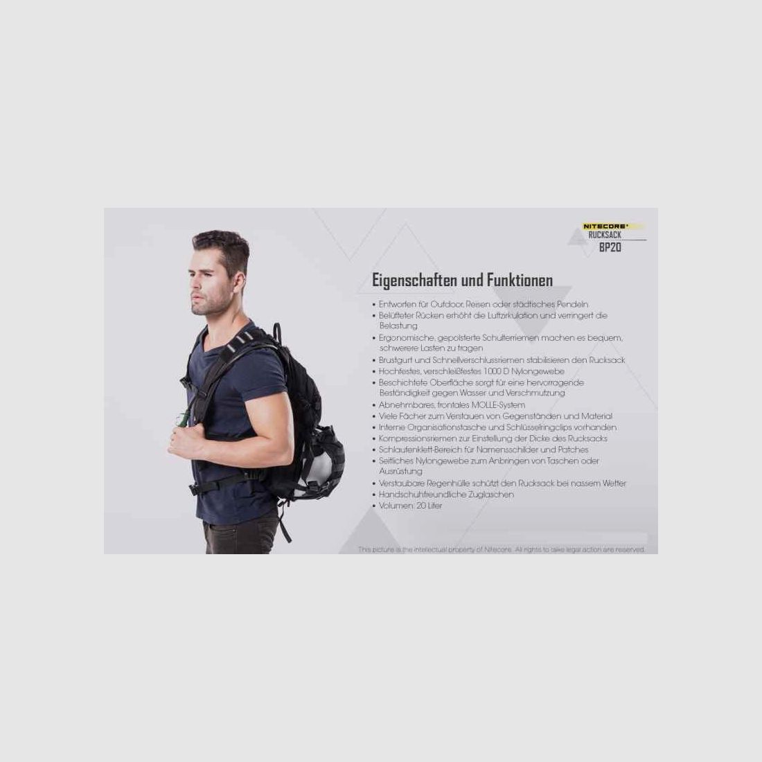 Nitecore BP20, schwarz, Bild 11 von 12