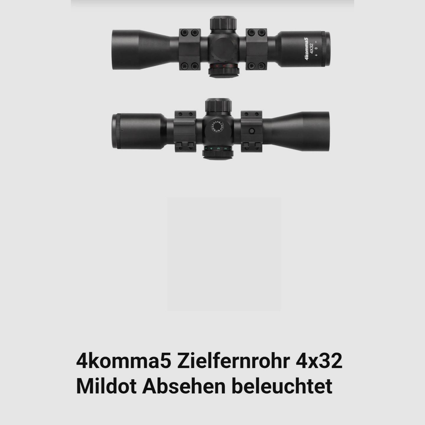 Scope 4×32 Mildot reticle illuminated