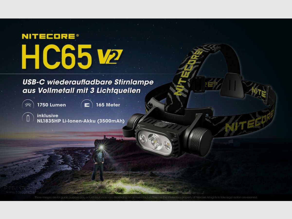 Nitecore Kopflampe HC60V2, Bild 2 von 13