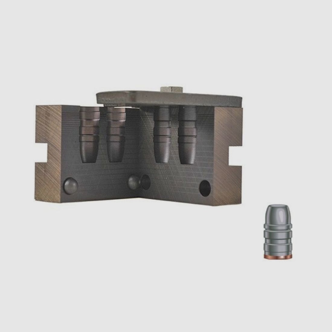 Stampo per fusione doppio RCBS .430 / 10,9 mm 300 gr / 19,4 g 44-300-SWC proiettili semi-wadcutter gas check .430