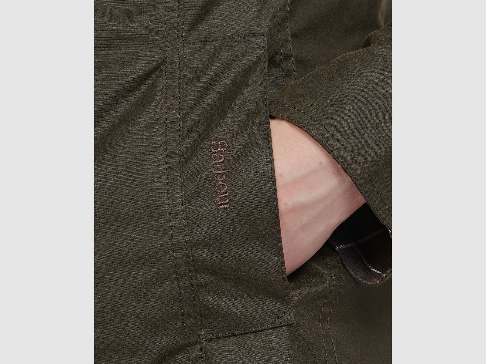 BARBOUR Belsay Wax Jacket Women Olive