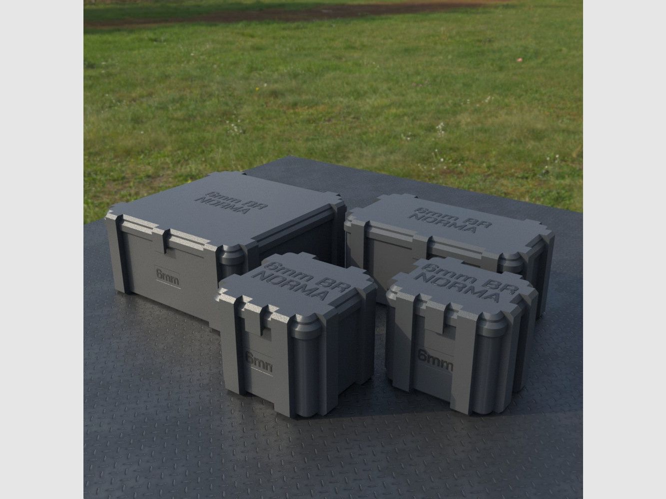 Filamelt Munitionsbox / Ammo Box 6mm BR Norma – Patronenbox ‘Klappdeckel’ – 20 / 25 / 50 / 100 Runden