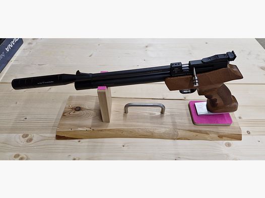 Luftpistole Diana Bandit, Pressluft, Magazin, Schalldämpfer – mit Luftpumpe, Auflage, 4,5mm-Diabolo, Ständer, Zubehör