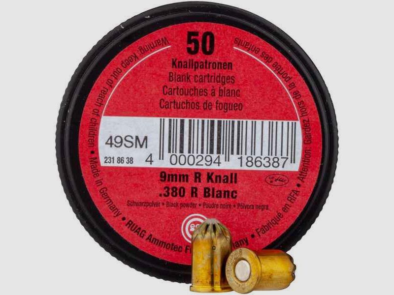 GECO REVOLVERPATRONEN 9MM R.K. / 380 R. - 50 SCHUSS