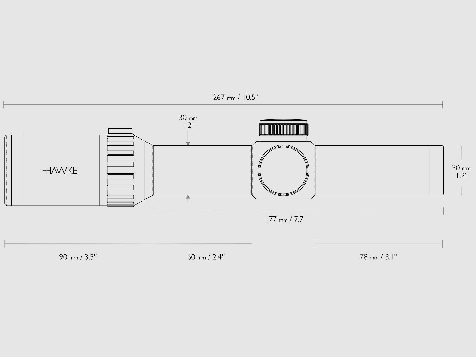 Hawke 14510 VANTAGE 30 WA 1-8X24 L4A FIBER DOT ABSEHEN