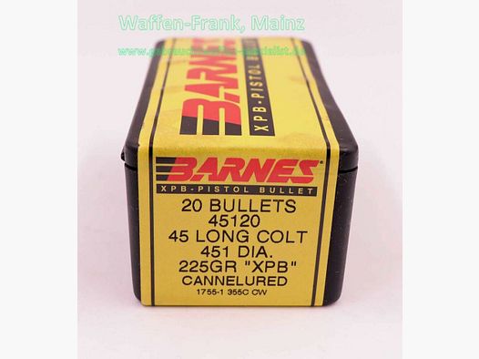 Barnes Bullets FFW-Geschosse .45 Long Colt (.451)