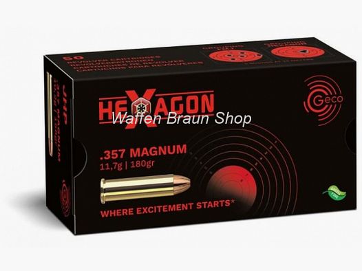 GECO PATR .357 MAG HEXAGON 180 grain 50 STK