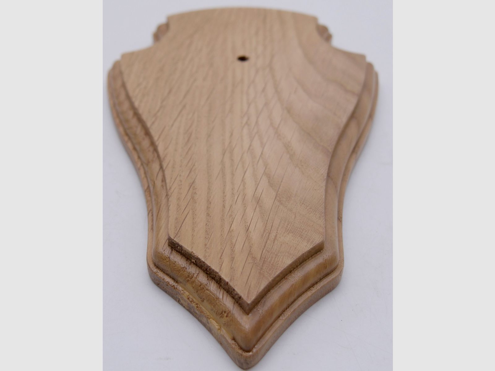 Wappenschilder für Rehtrophäen Doppelfräsung aus Eichenholz Hell 18x11cm