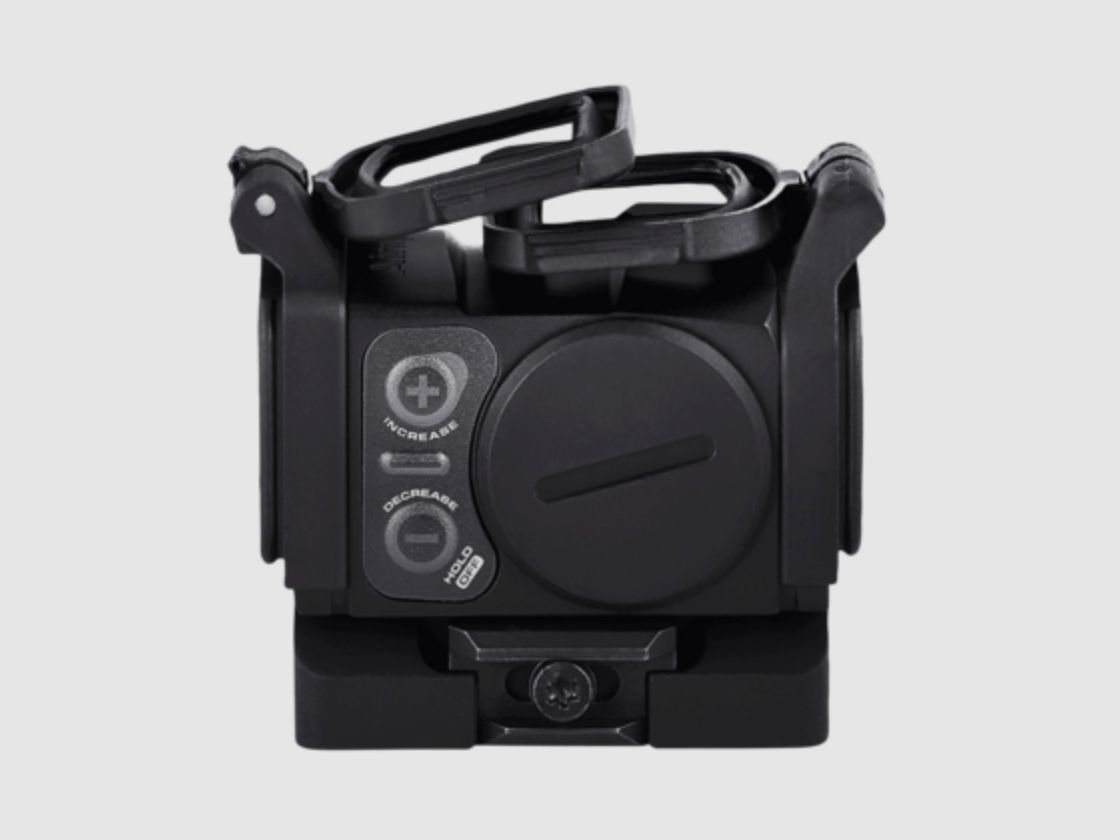 Aimpoint 200755 Acro C-2 3.5 MOA schwarz mit Weavermontage und Flip Cap