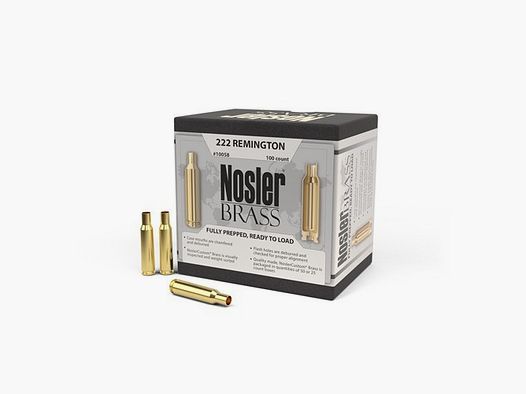 100 HÜLSEN .222 REMINGTON Nosler Messinghülsen