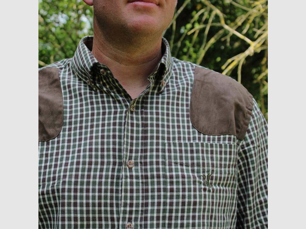 Chemise Percussion® Sologne vert/marron - Confort chasse, image 4 sur 8