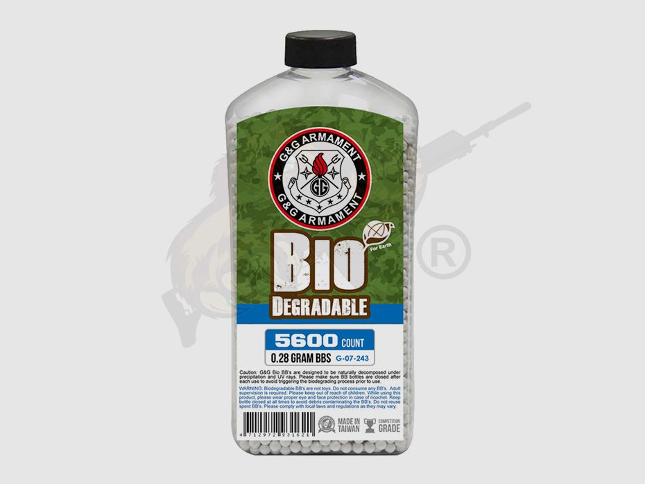 G&G Bio Precision Airsoft 0.28g (5.600 Stück) diameter 5,95mm - Desert
